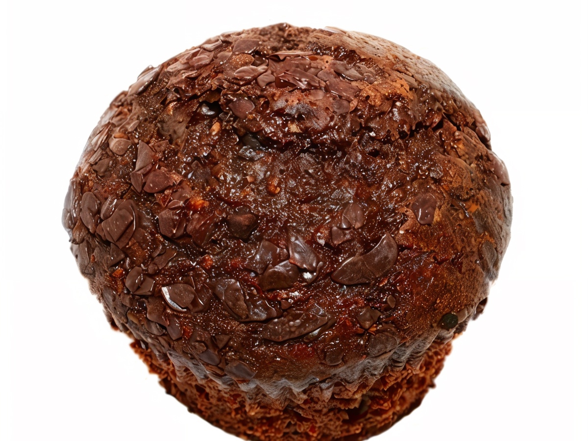 Chocolate Muffins with Sherry in Lemon Glaze