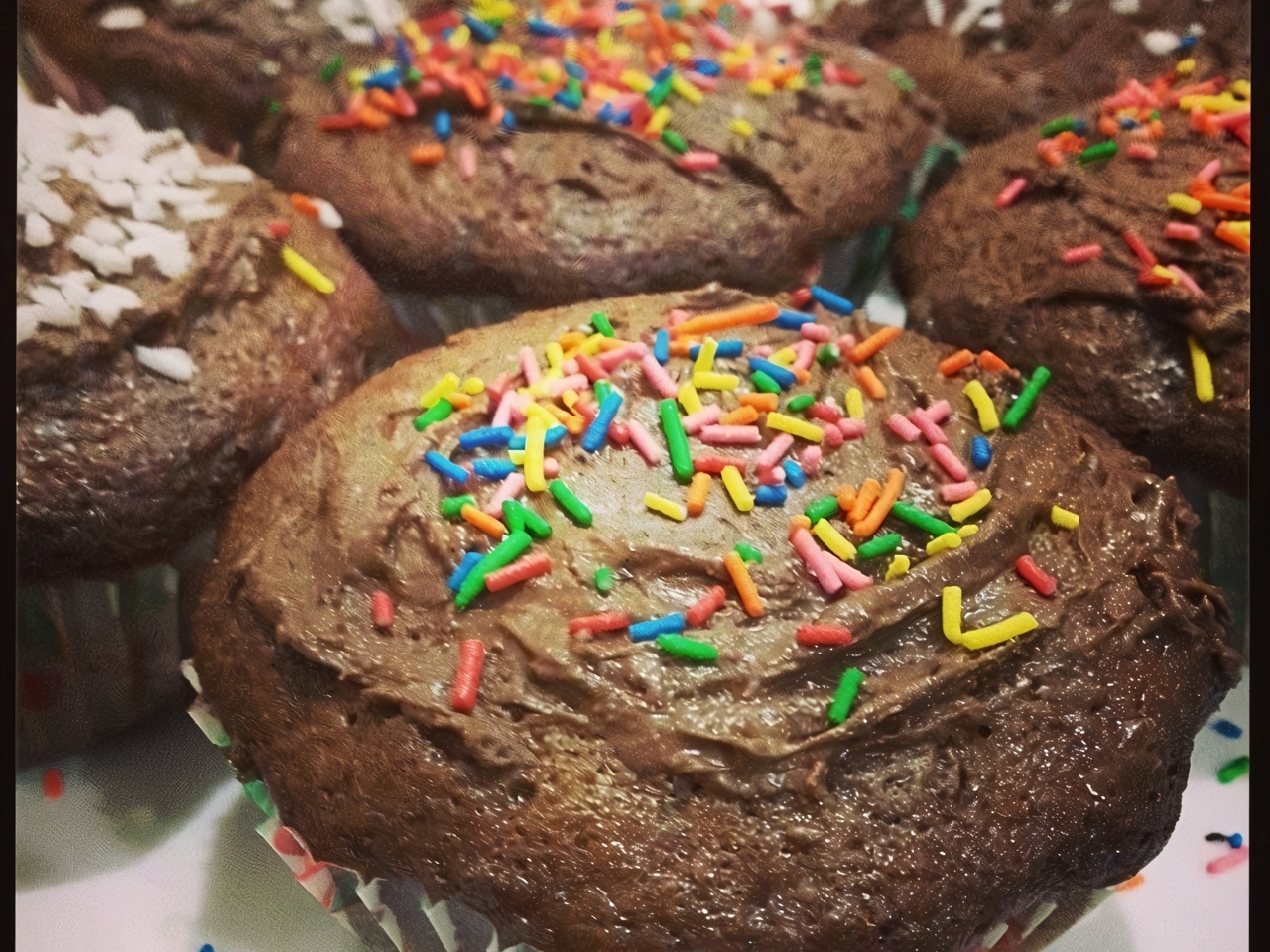 Chocolate Muffins with Chocolate