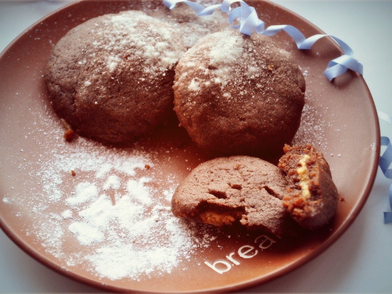 Chocolate Pillows with Peanut Butter Filling