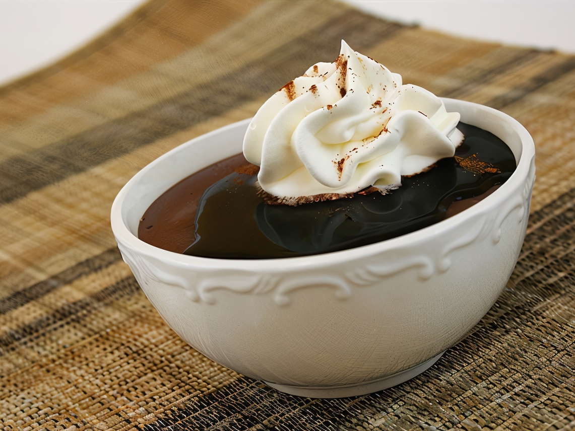 Chocolate Pudding with Cream