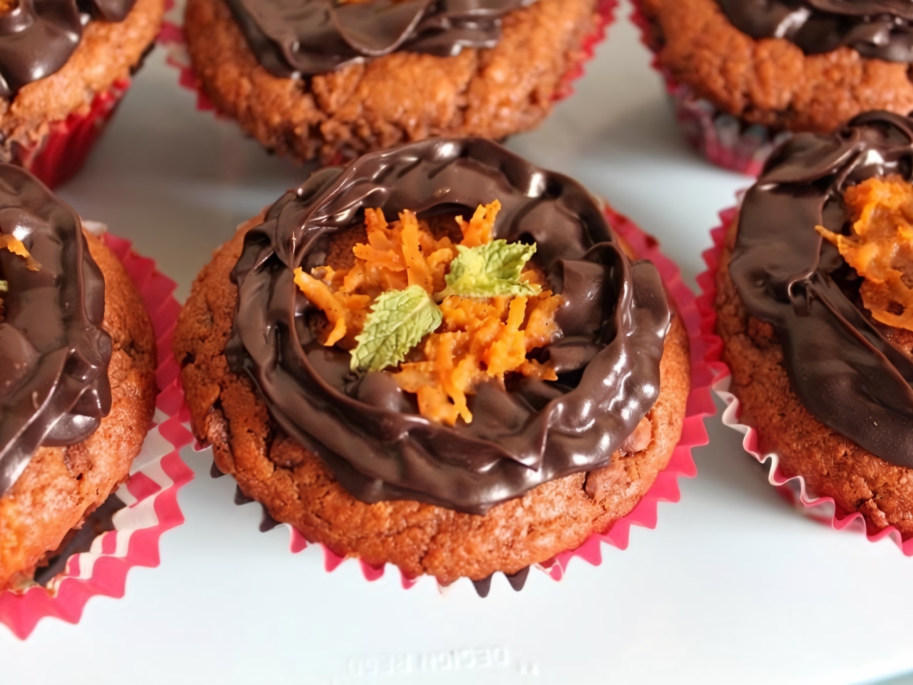 Chocolate-Orange Muffins with Chocolate Ganache