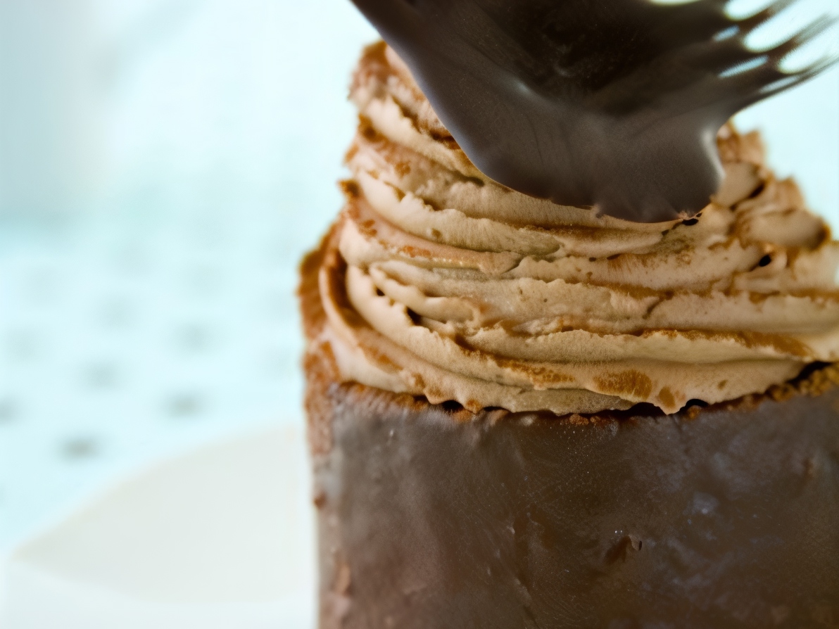 Chocolate Blancmange with Cappuccino Sauce