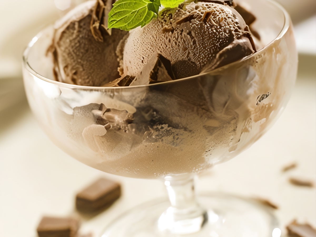 Chocolate Ice Cream with Sambuca
