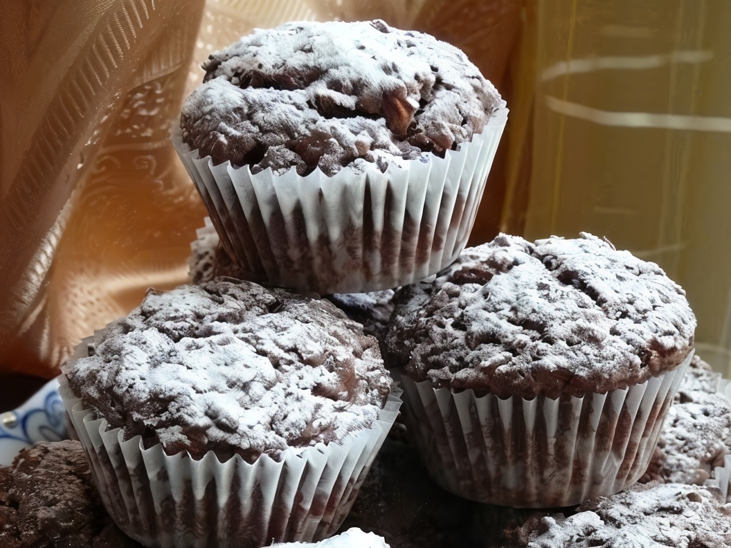 Chocolate Muffins with Grated Chocolate