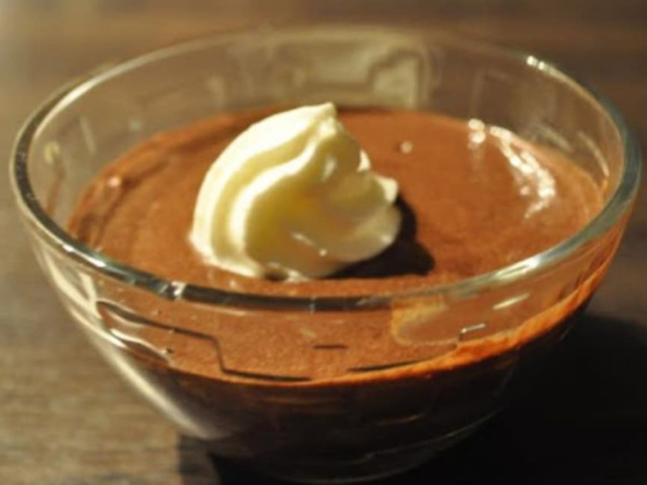 Chocolate Mousse with Cream and Liqueur