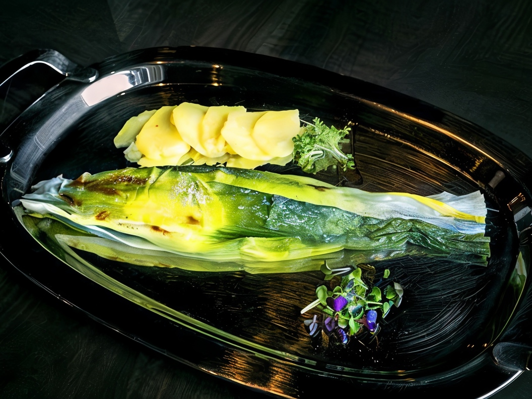 Sea Bass with Leeks