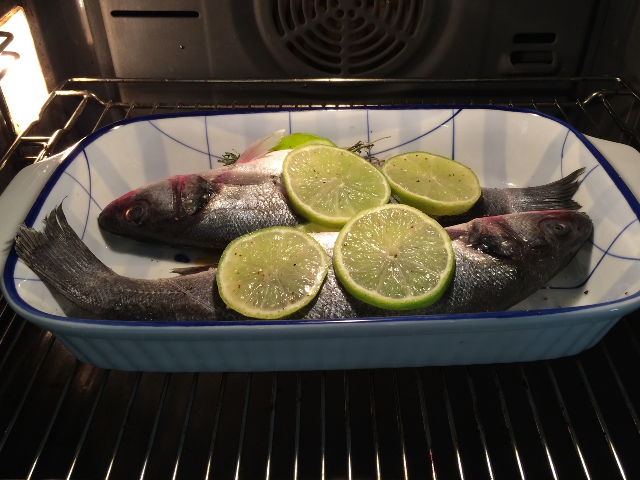 Sea Bass Baked with Thyme