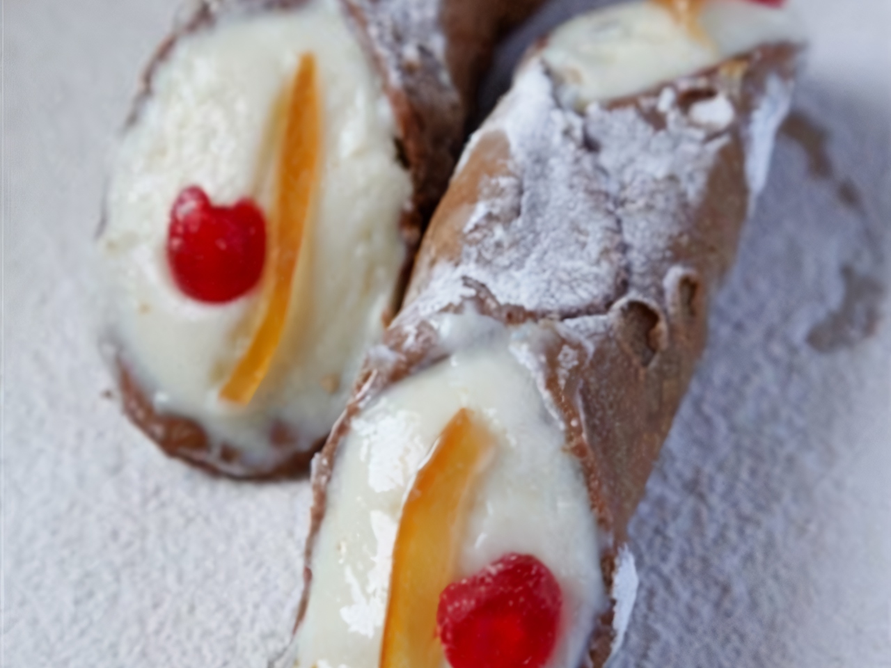 Sicilian Cannoli with Cherry