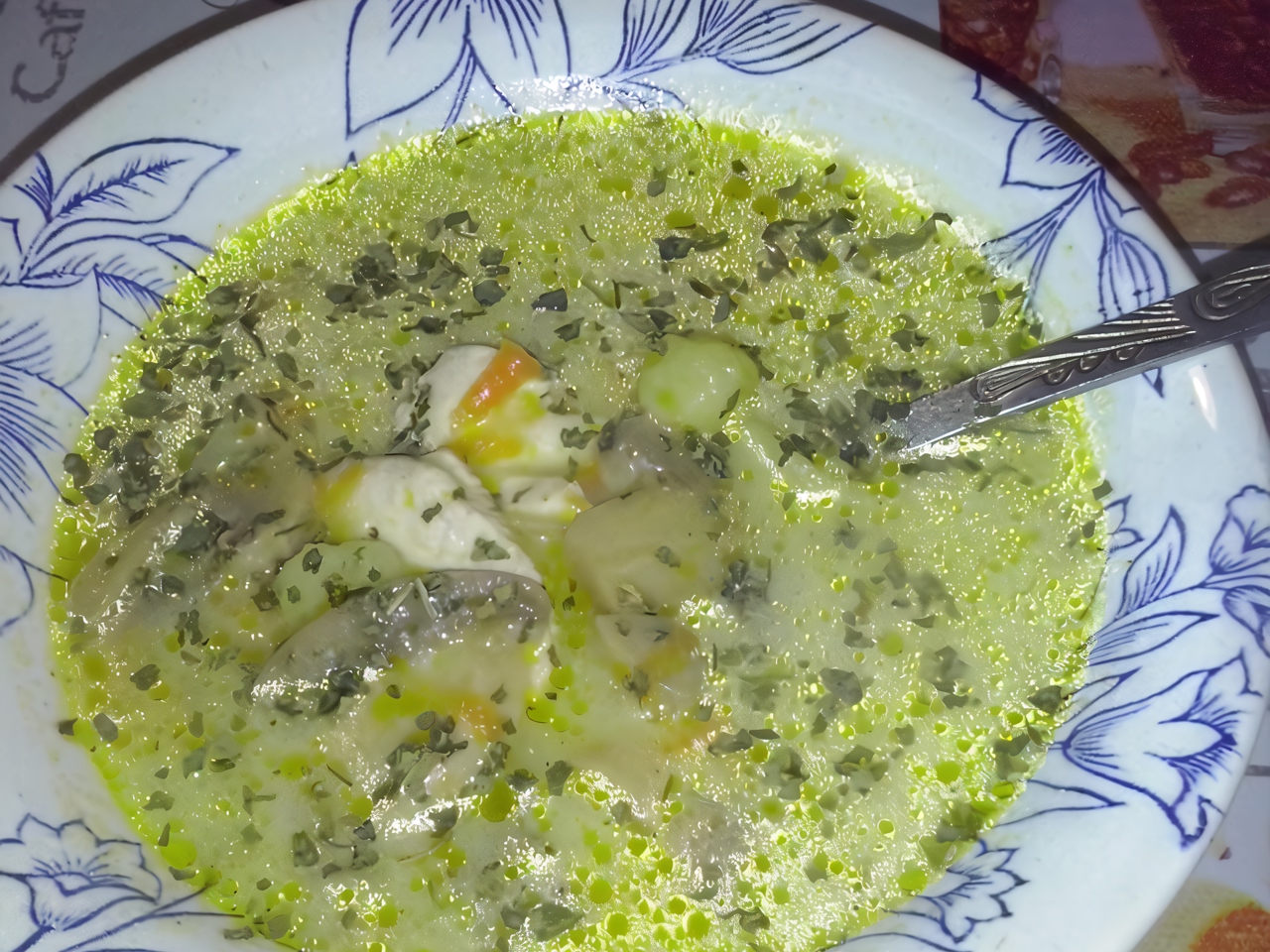 Cheese Soup with Mushrooms