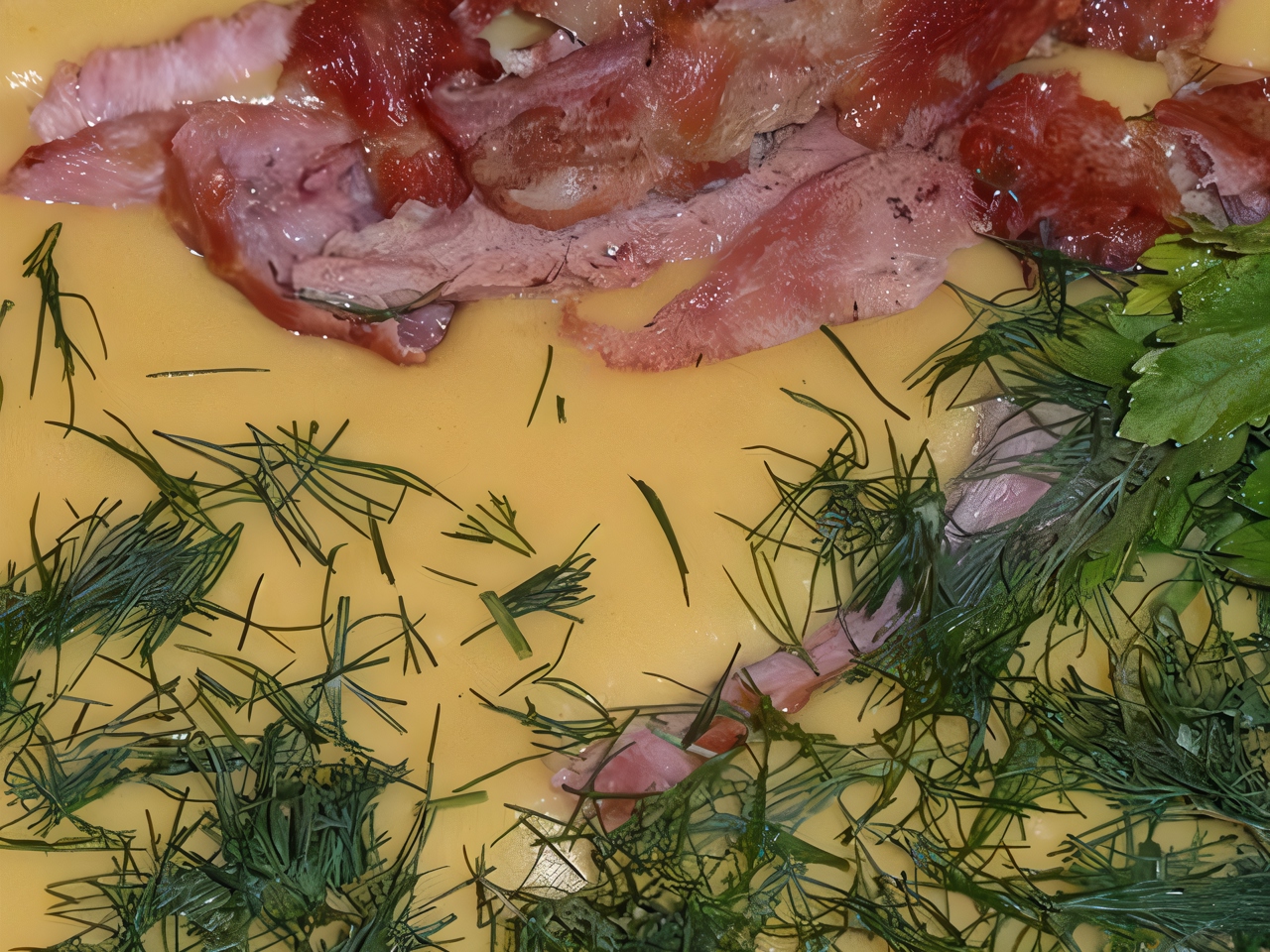 Cheese Soup with Smoked Ribs