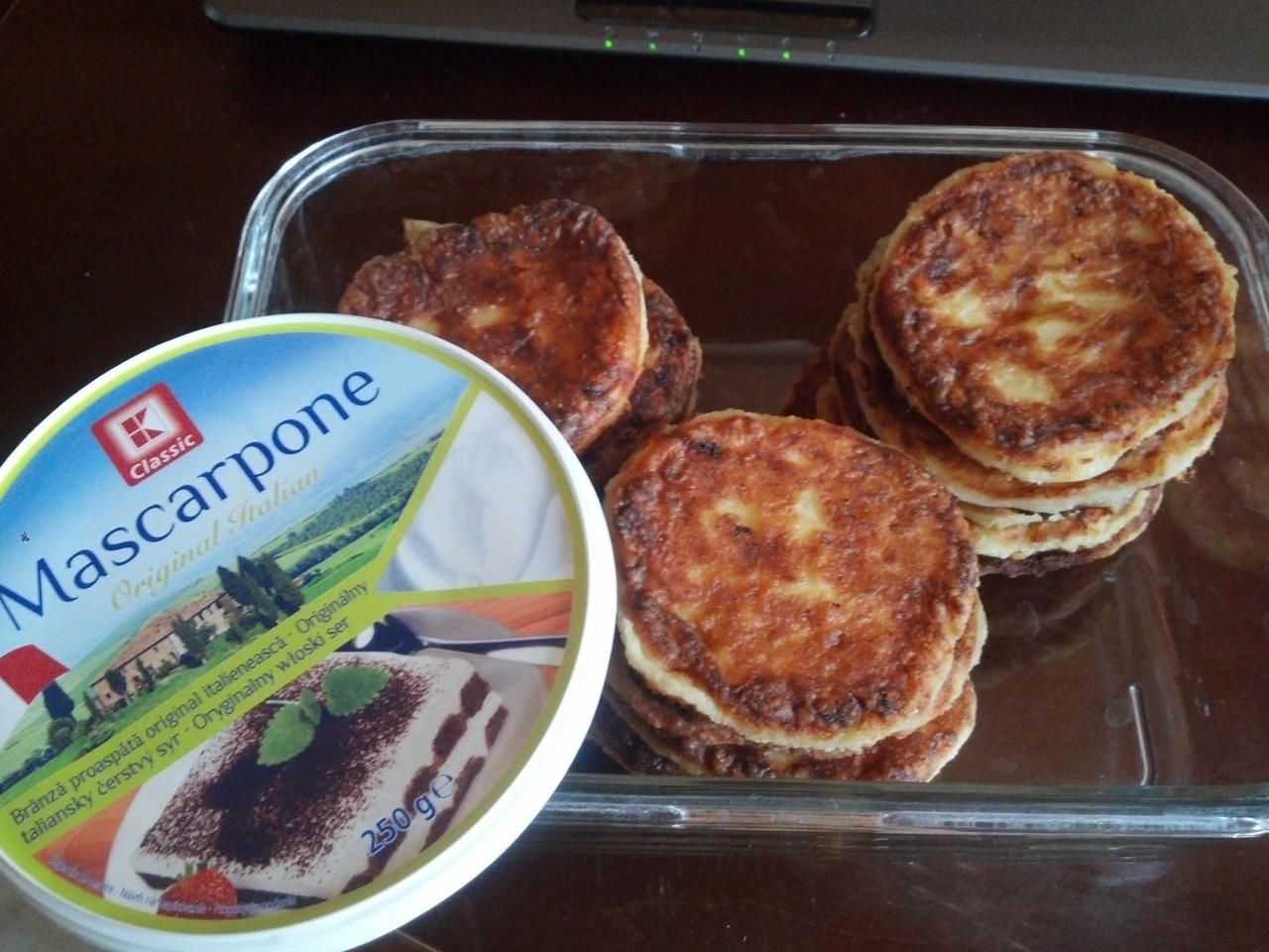 Cheese Pancakes with Cottage Cheese and Mascarpone