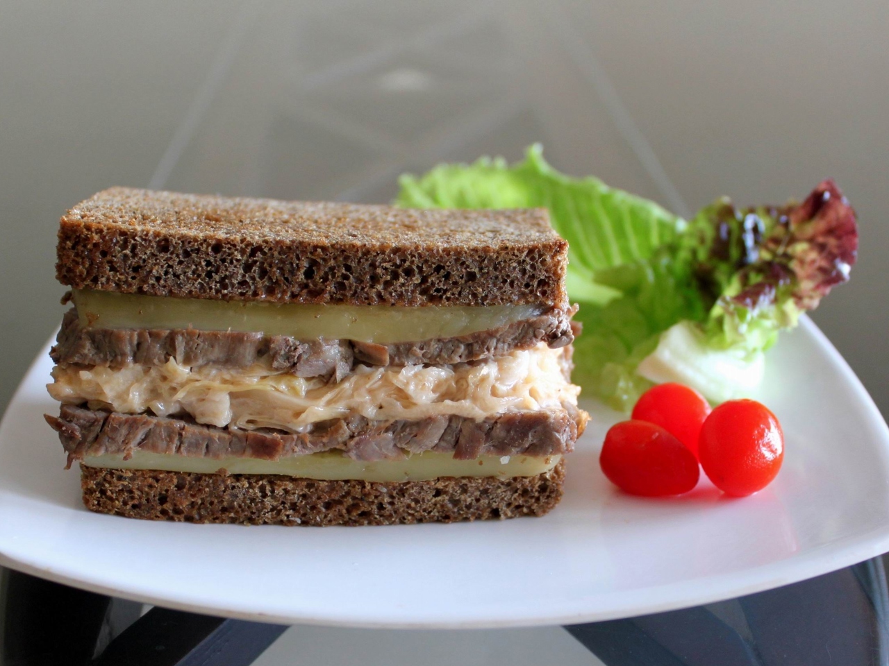 Beef and Sauerkraut Sandwich