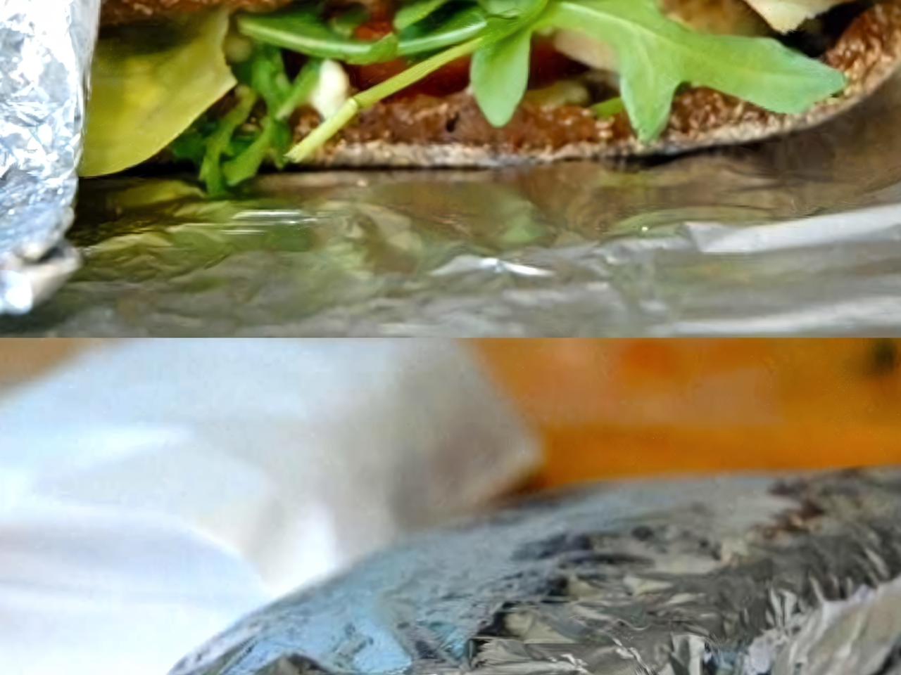 Turkey Sandwich with Cheese and Arugula