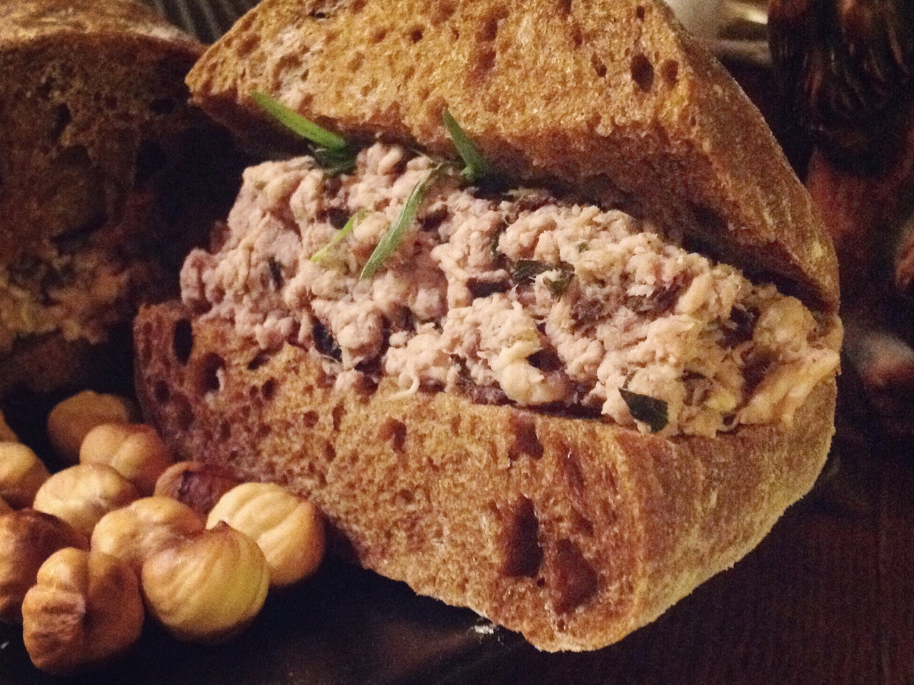 Scandinavian Multi-Layer Meat Sandwich with Cherry Sauce