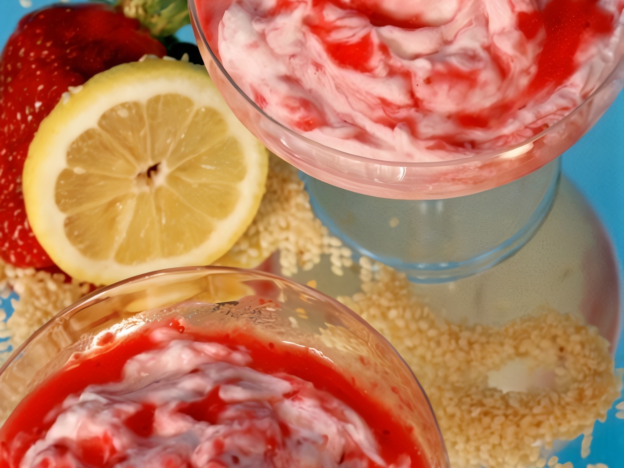 Scandinavian Rhubarb Pudding with Whipped Cream