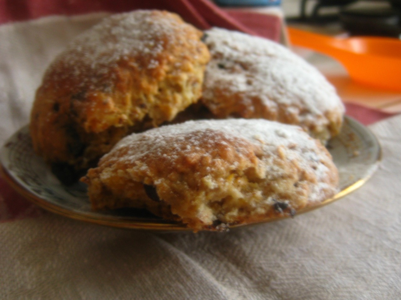 Scones with Dried Apricots, Chocolate, and Orange Zest