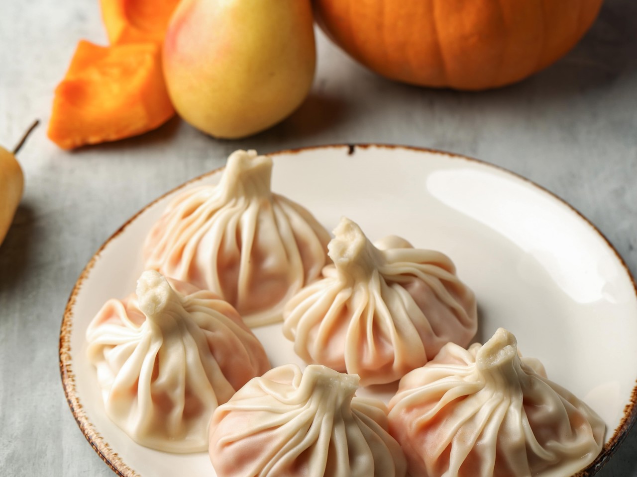 Sweet Khinkali with Pumpkin and Pear