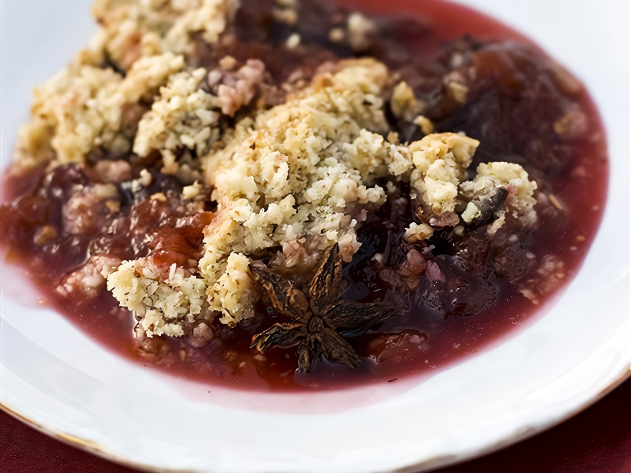 Plum Cobbler with Honey