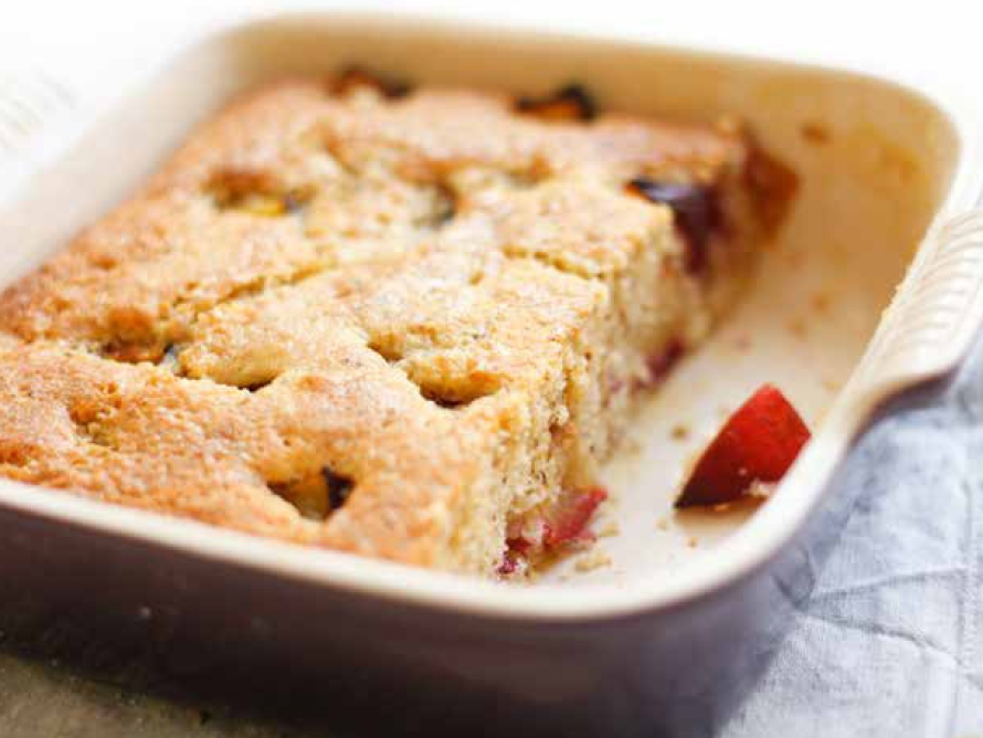 Plum Pie with Wine and Cardamom