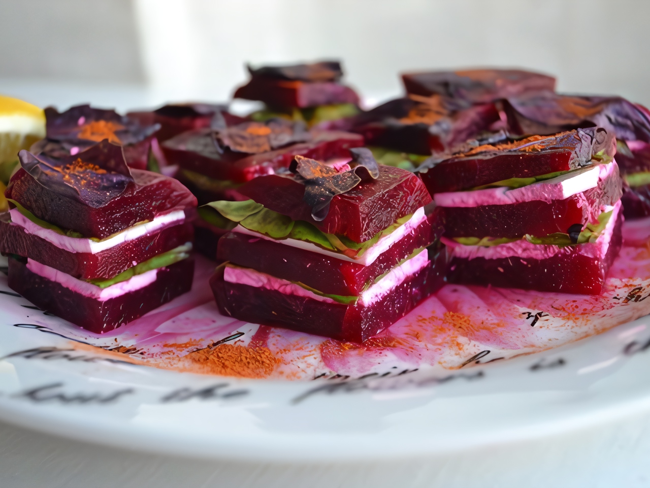 Layered Beetroot with Goat Cheese