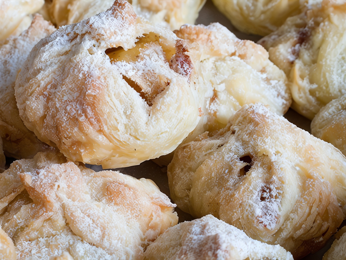 Puff Pastry Pockets with Powdered Sugar