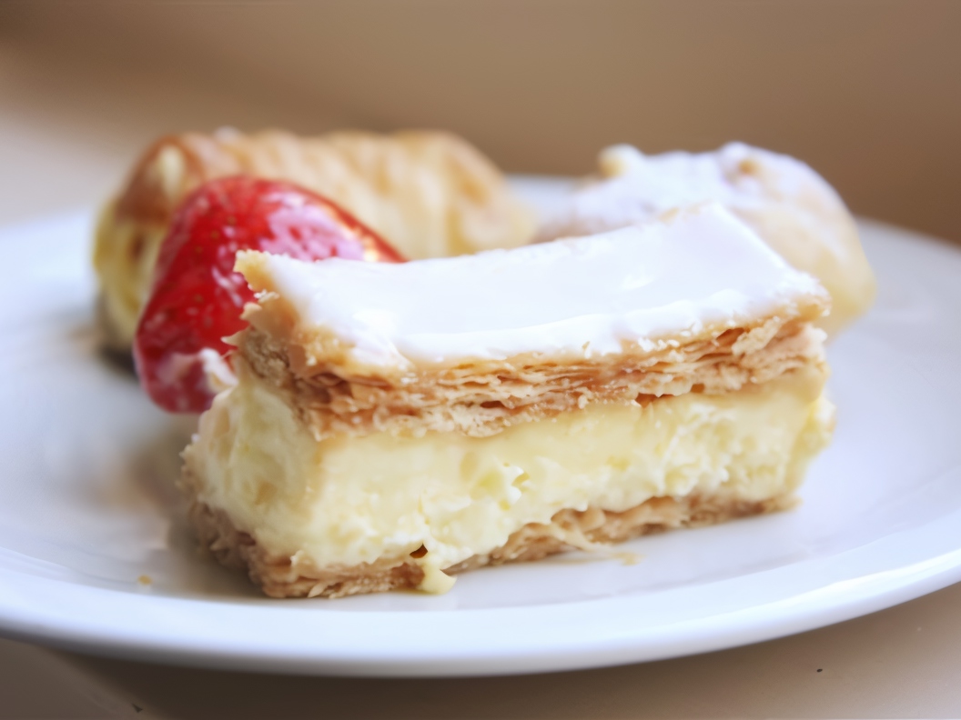 Puff Pastry Strips with Coffee Cream
