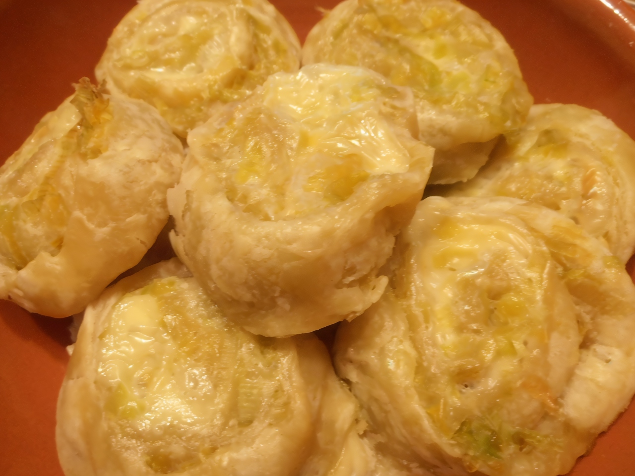 Puff Pastry Rolls with Leeks