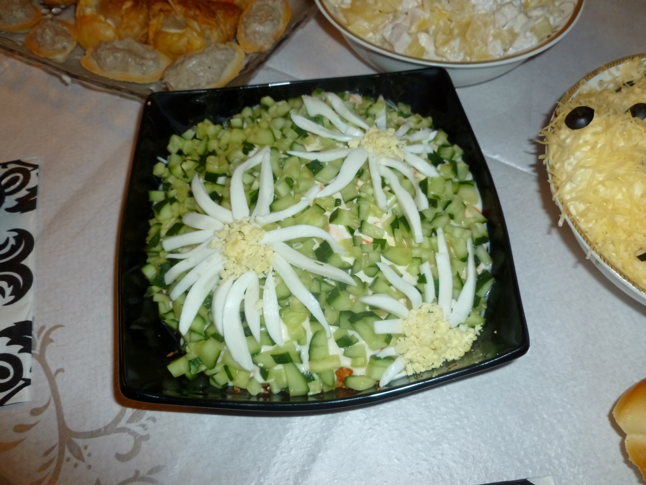 Layered Salad with Pink Salmon