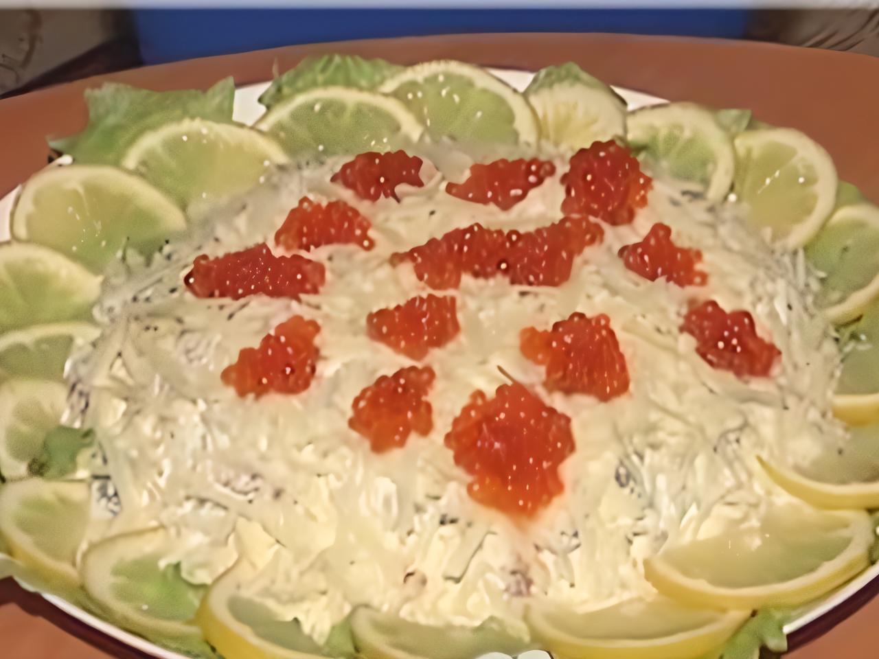 Layered Salad with Fish and Tomatoes