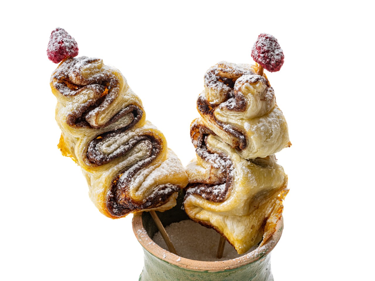 Layered Christmas Trees with Chocolate Spread