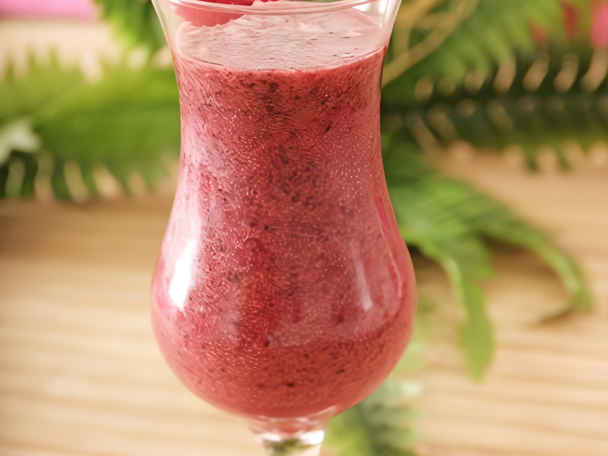 Avocado and Fresh Raspberry Smoothie
