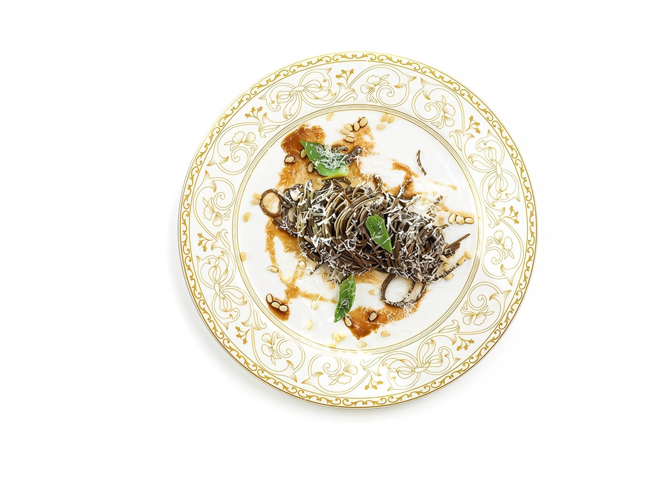 Soba Noodles with Sherry Sauce and Parmesan Cheese