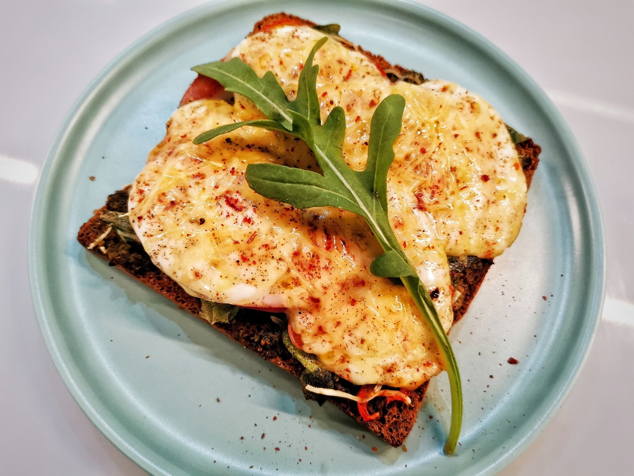 Juicy Sandwich with Mozzarella and Parmesan