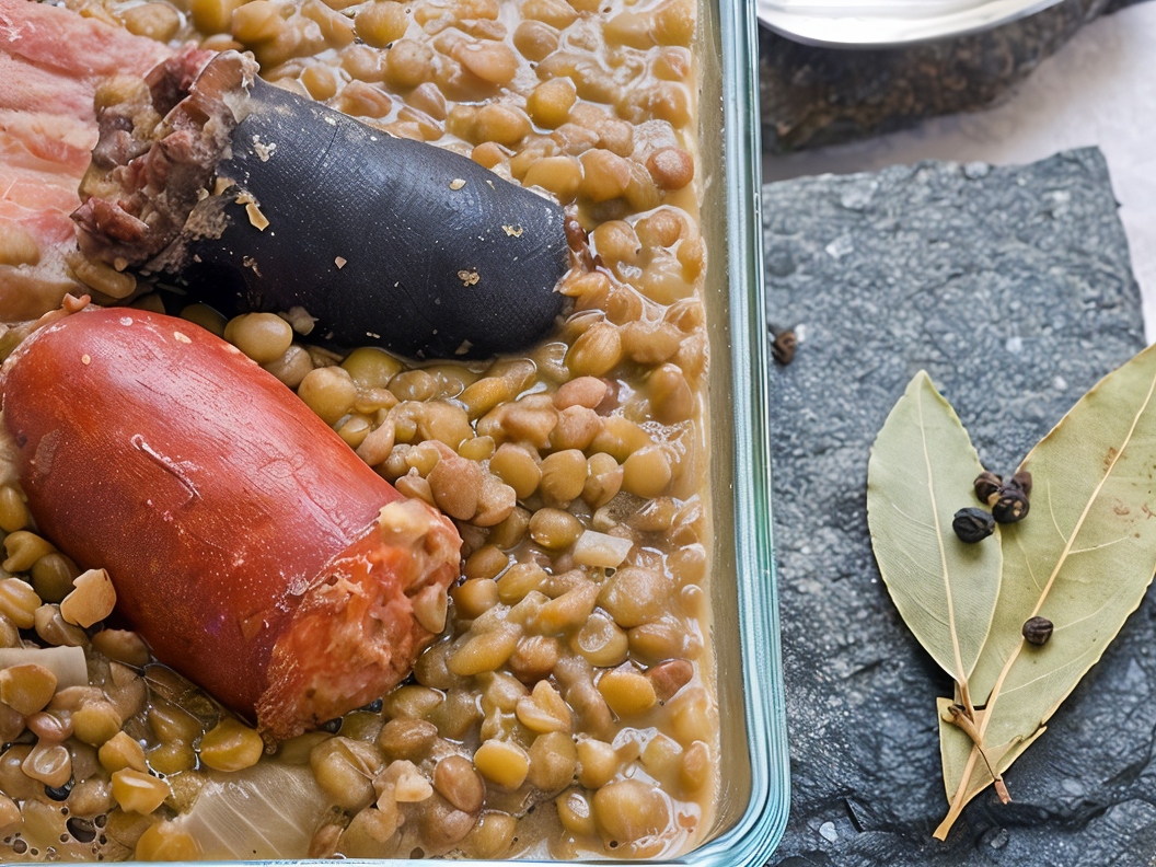 Sausages with Lentils