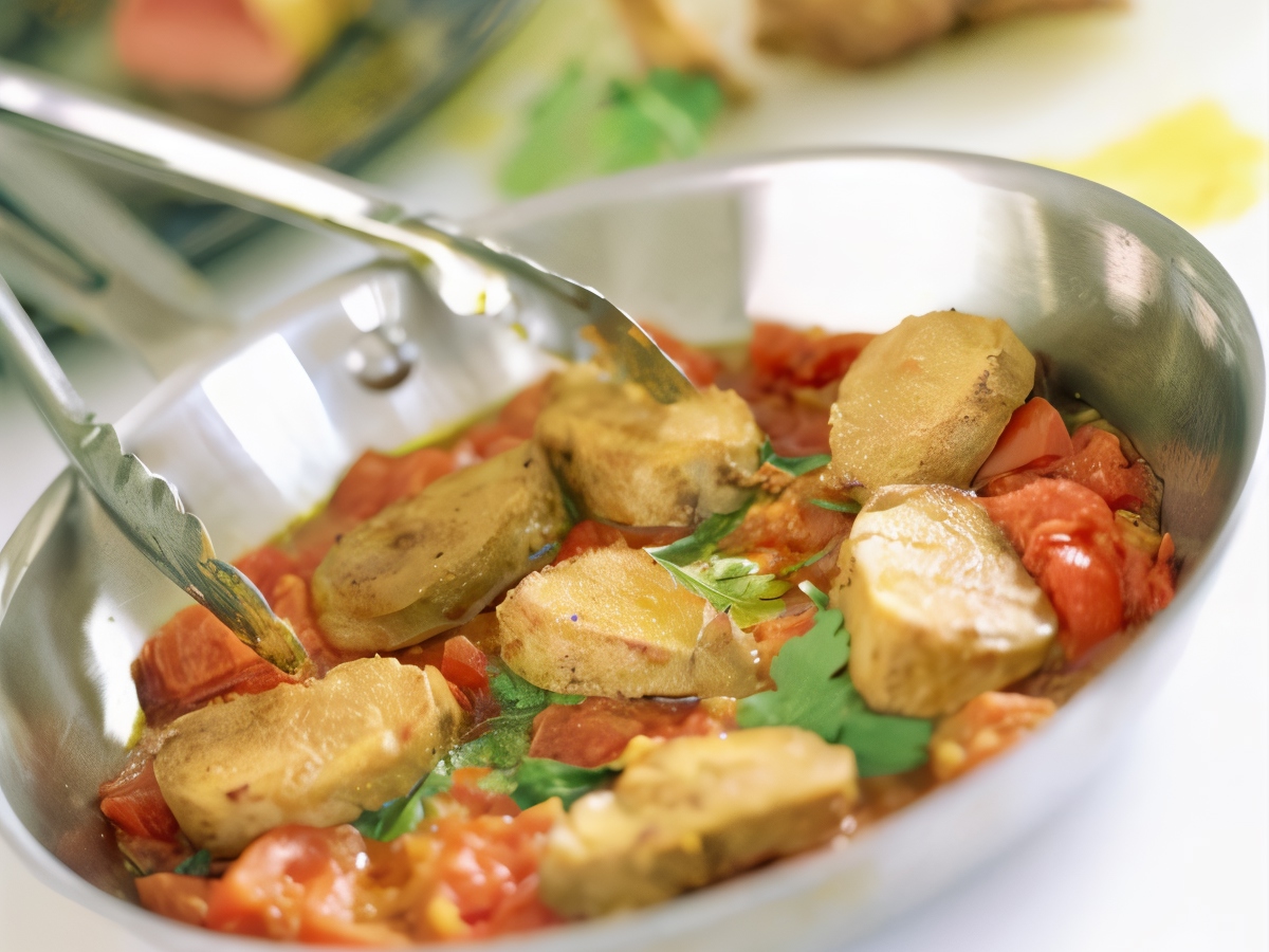 Sautéed Chicken Breasts with Tomatoes, Olives, and White Wine