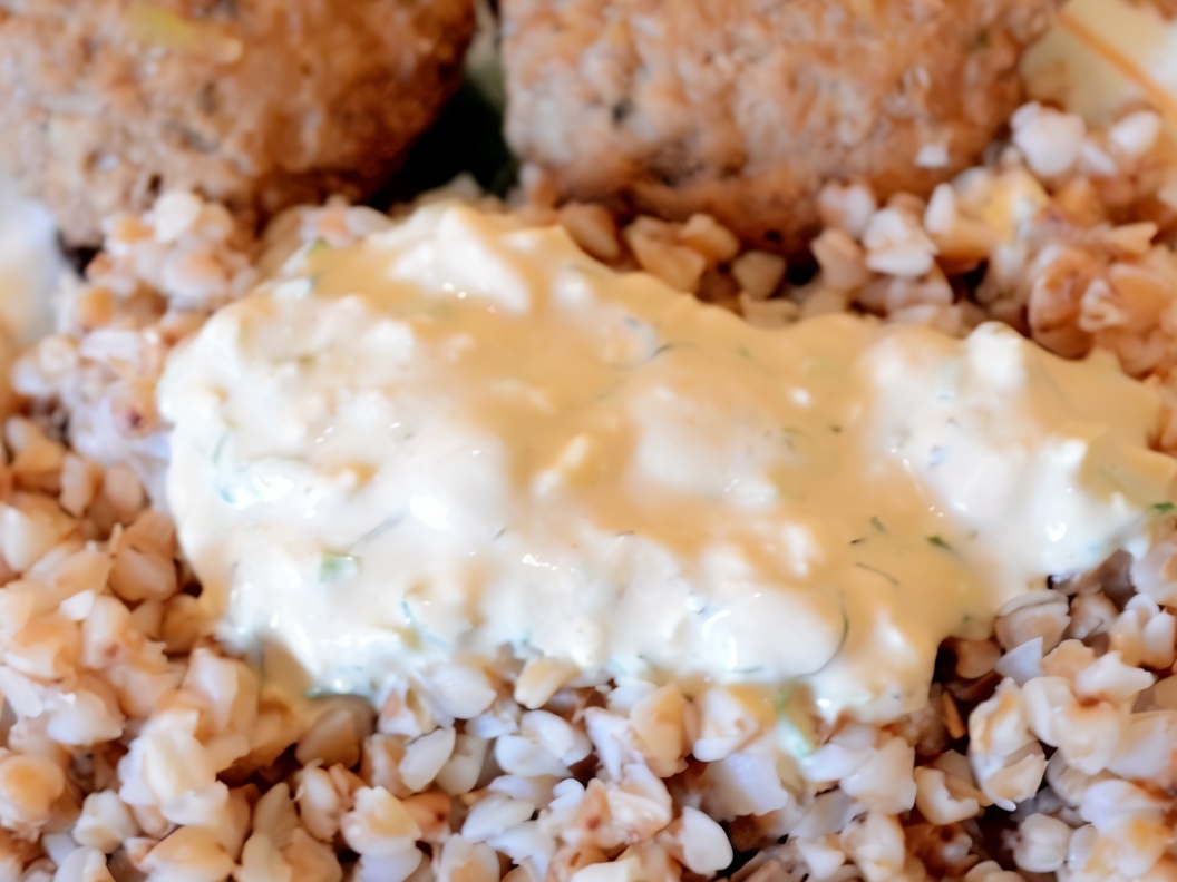 Pepper Sauce with Sour Cream and Feta Cheese