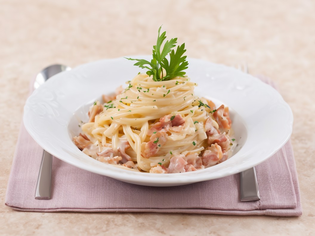Spaghetti Carbonara with Parsley