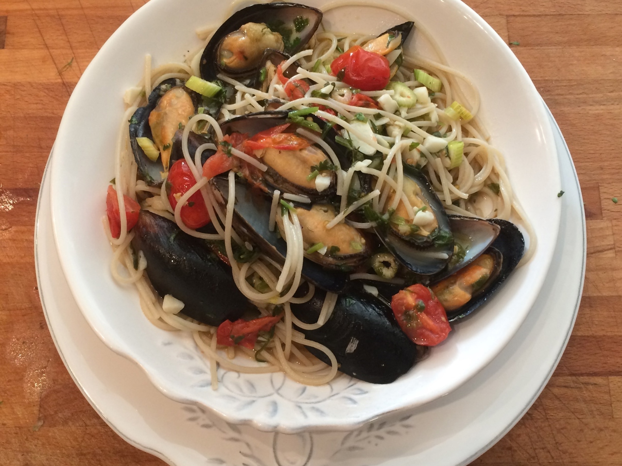 Spaghetti with Mussels and Fennel