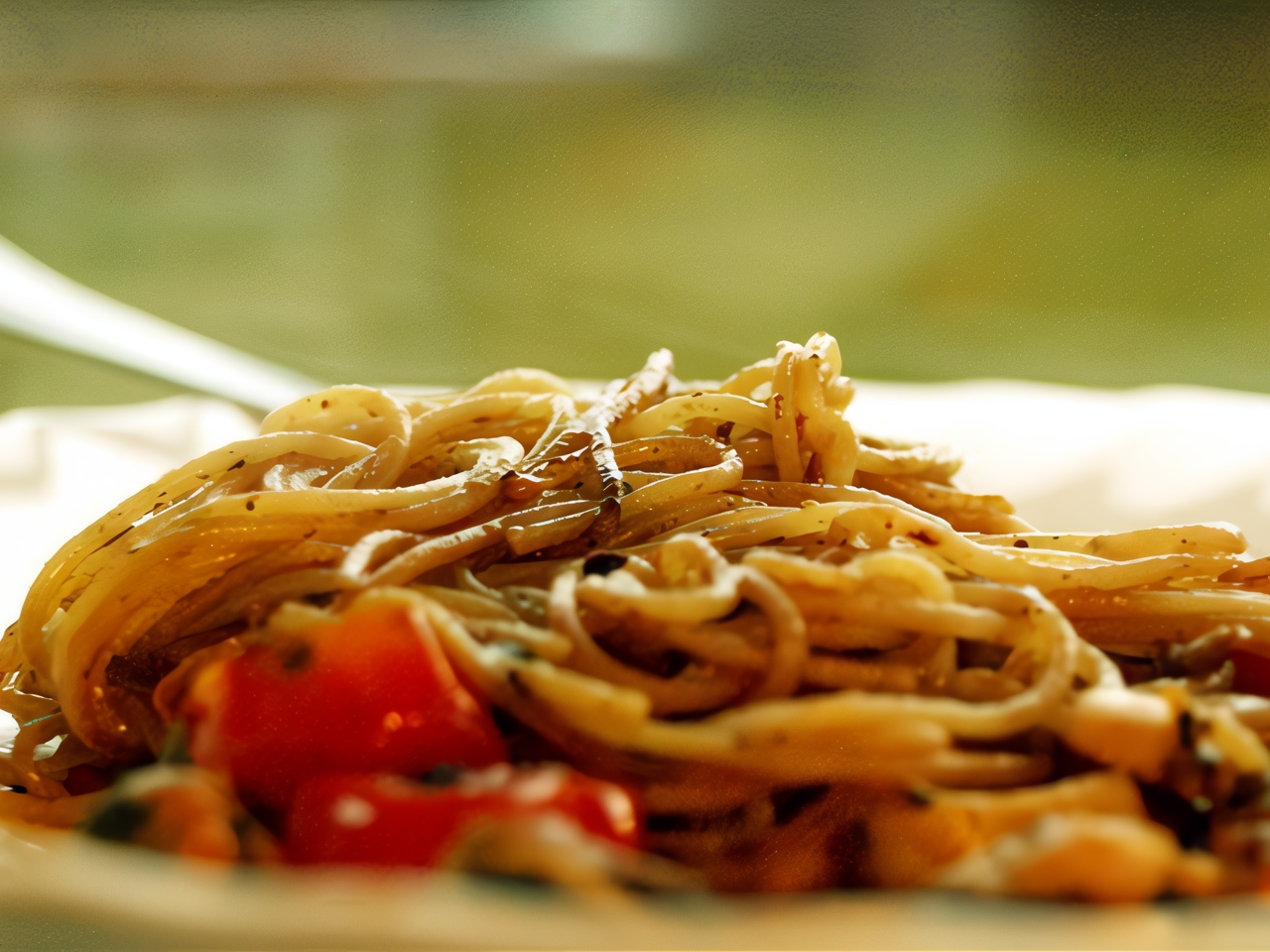 Spaghetti with Seafood and Cherry Tomatoes