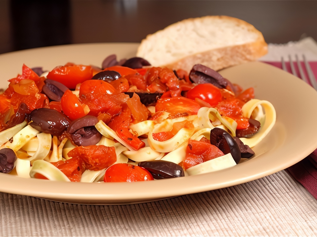 Spaghetti with Puttanesca Sauce