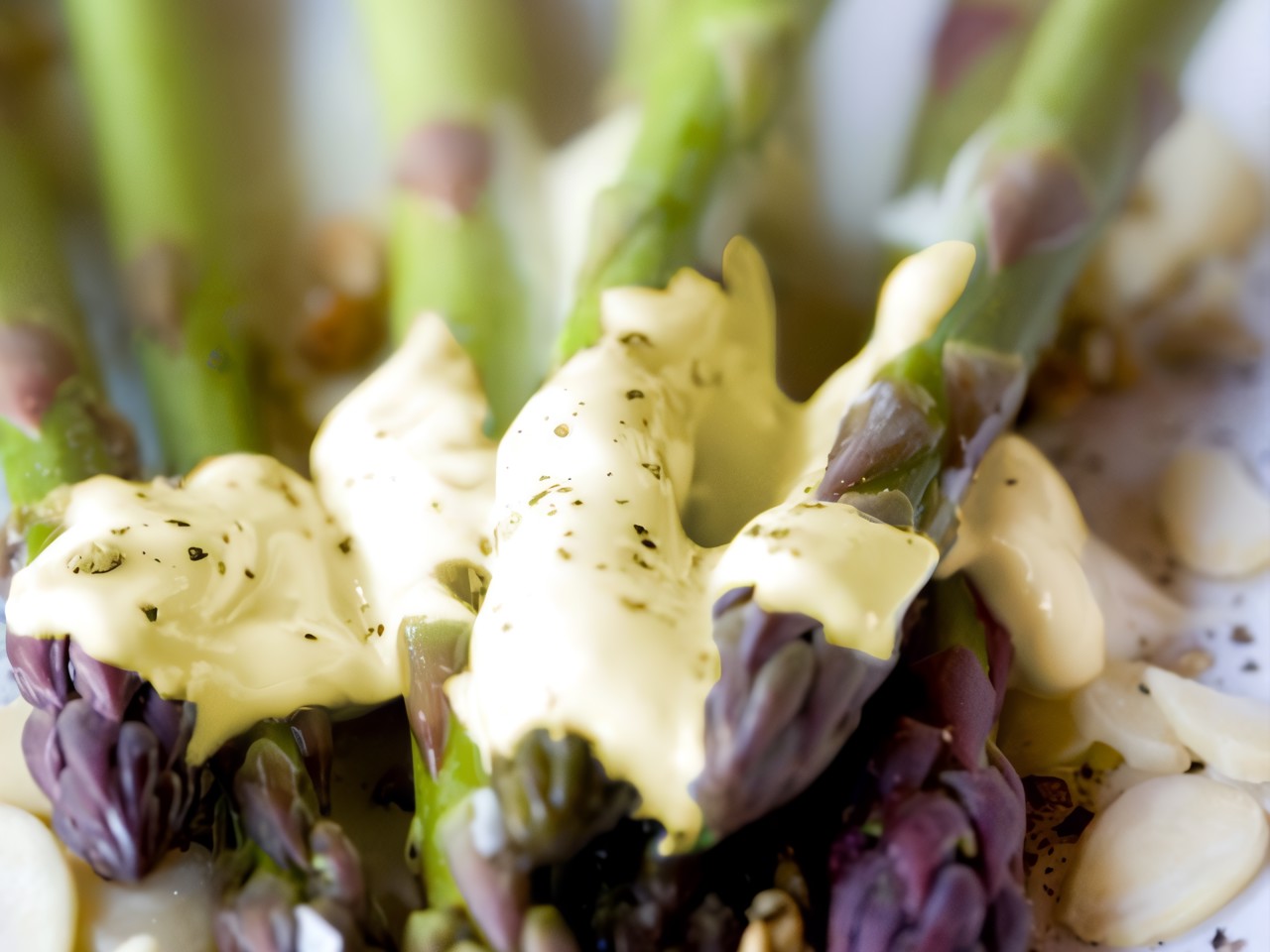 Asparagus with Hazelnut Vinaigrette