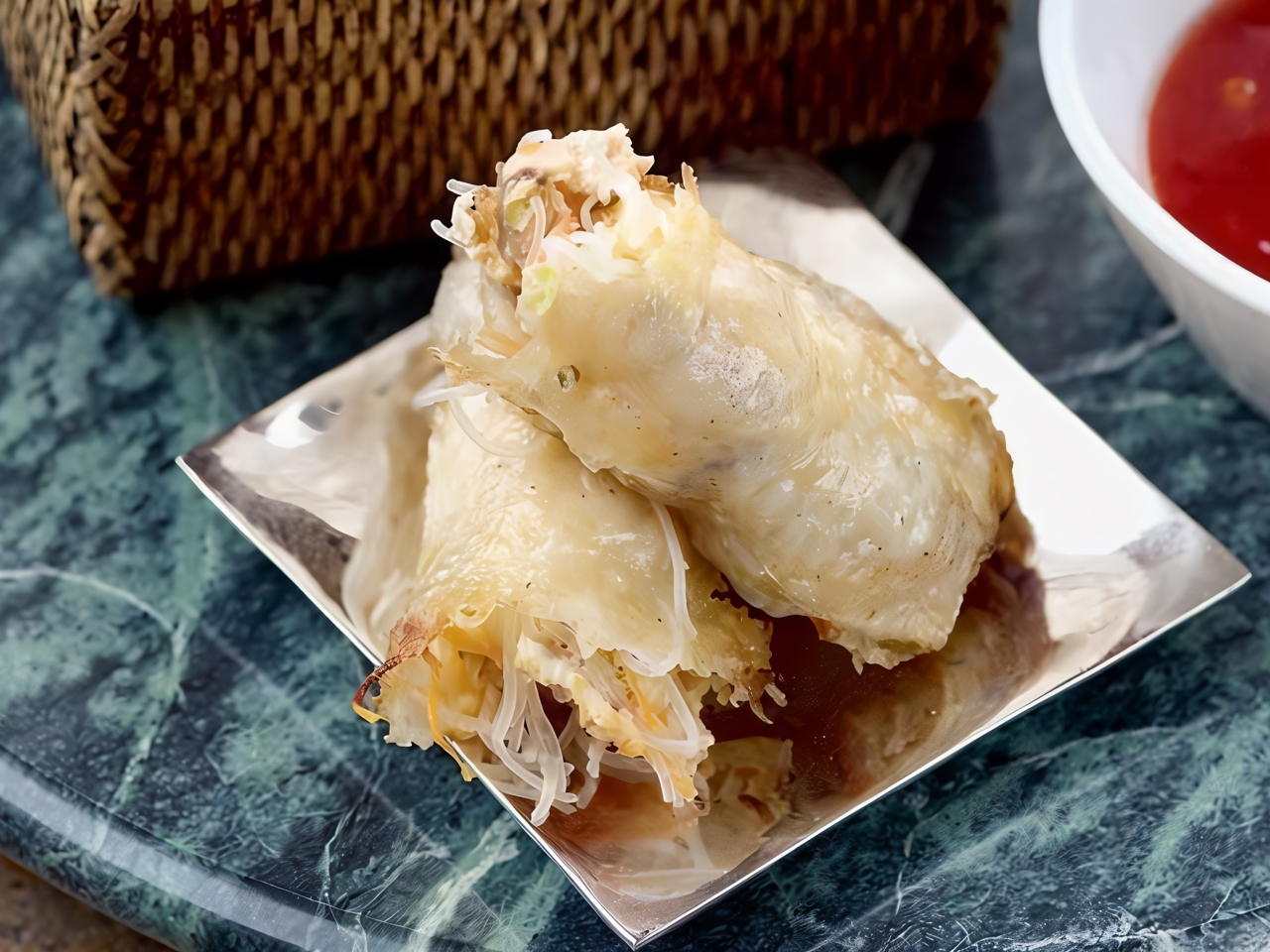 Spring Rolls with Guinea Fowl and Shrimp