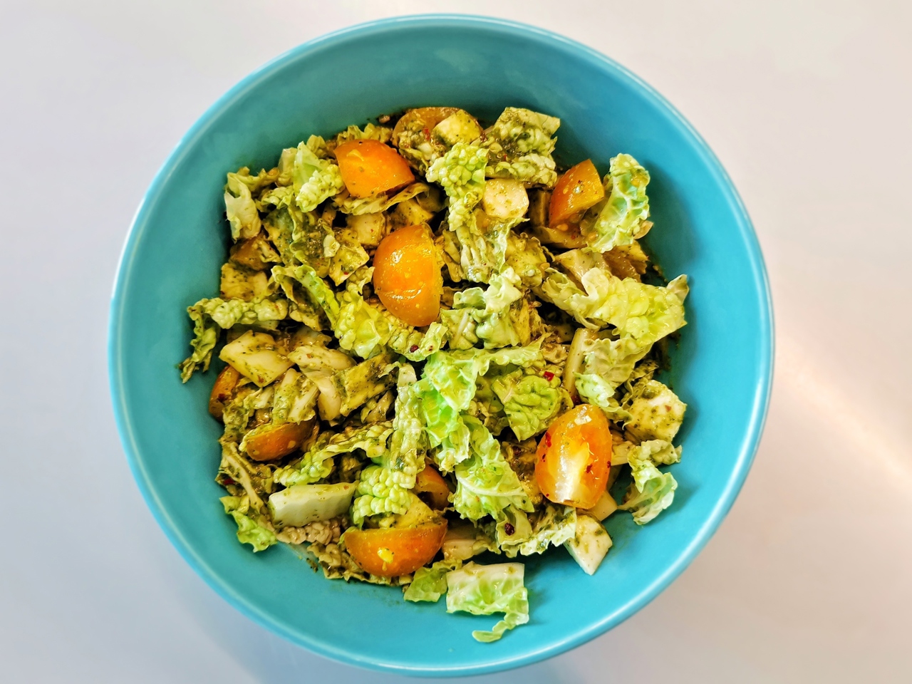 Mediterranean Salad with Pesto
