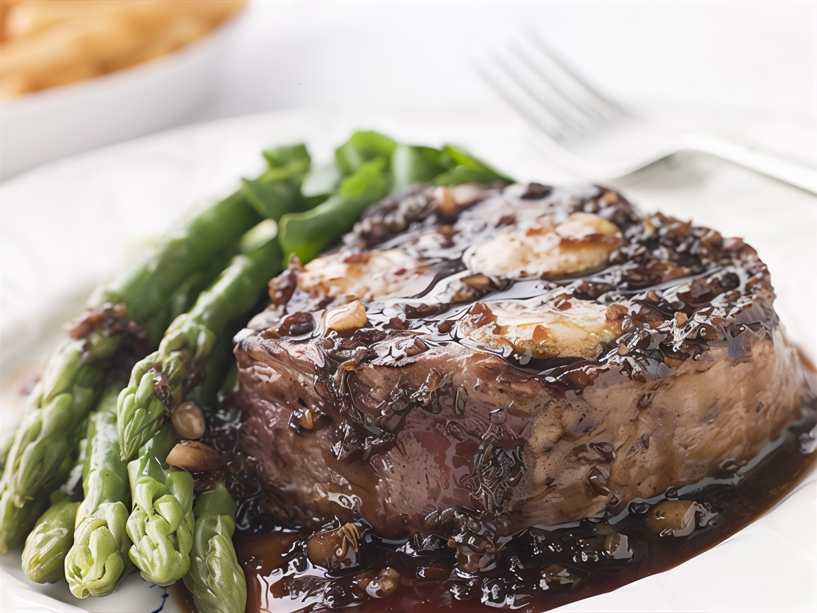 Beef Steak with Mushrooms and Madeira