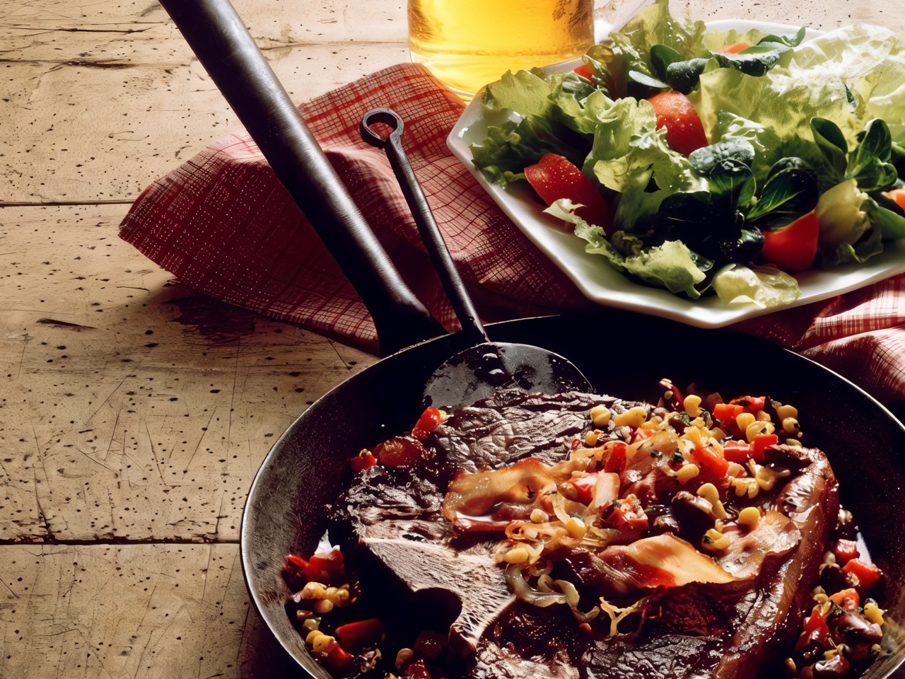 Beef Steak with Rosemary and White Bean Purée