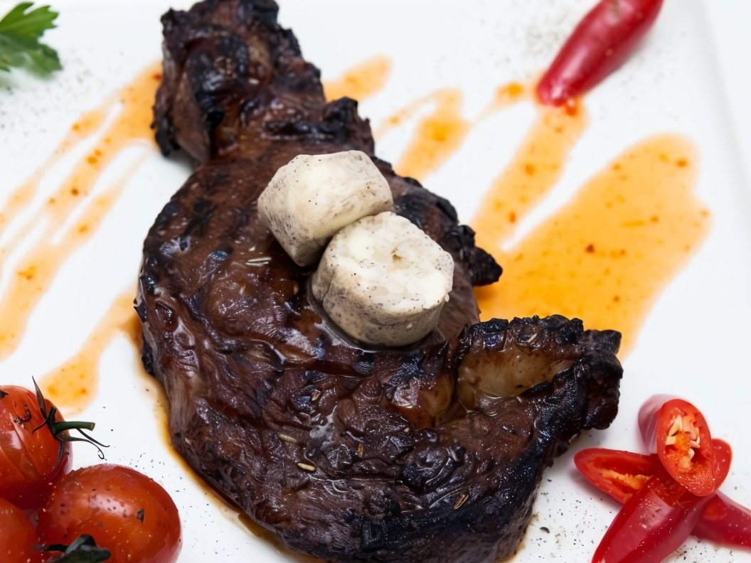 Ribeye Steak with Aromatic Butter