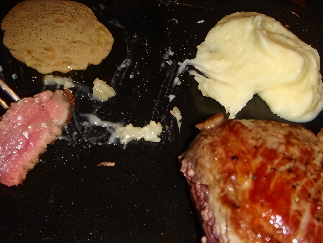 Beef Steaks with Pepper Sauce and Mashed Potatoes