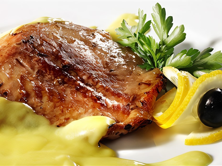Grilled Salmon Steaks with Mint and Basil Herb Sauce