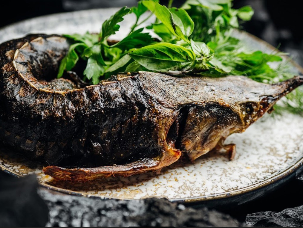 Oven-Baked Sturgeon Medallions
