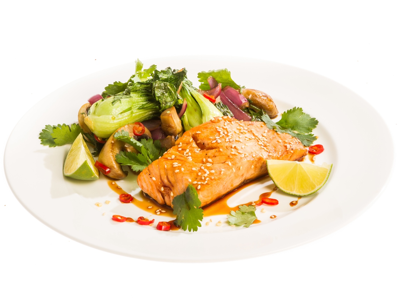 Pan-Asian Style Salmon Steak
